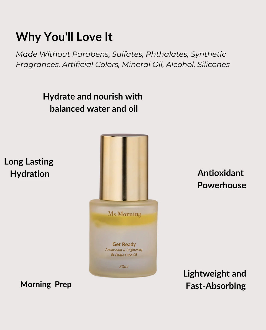 Ms Morning Get Ready Antioxidant & Brightening Bi-Phase Face Oil