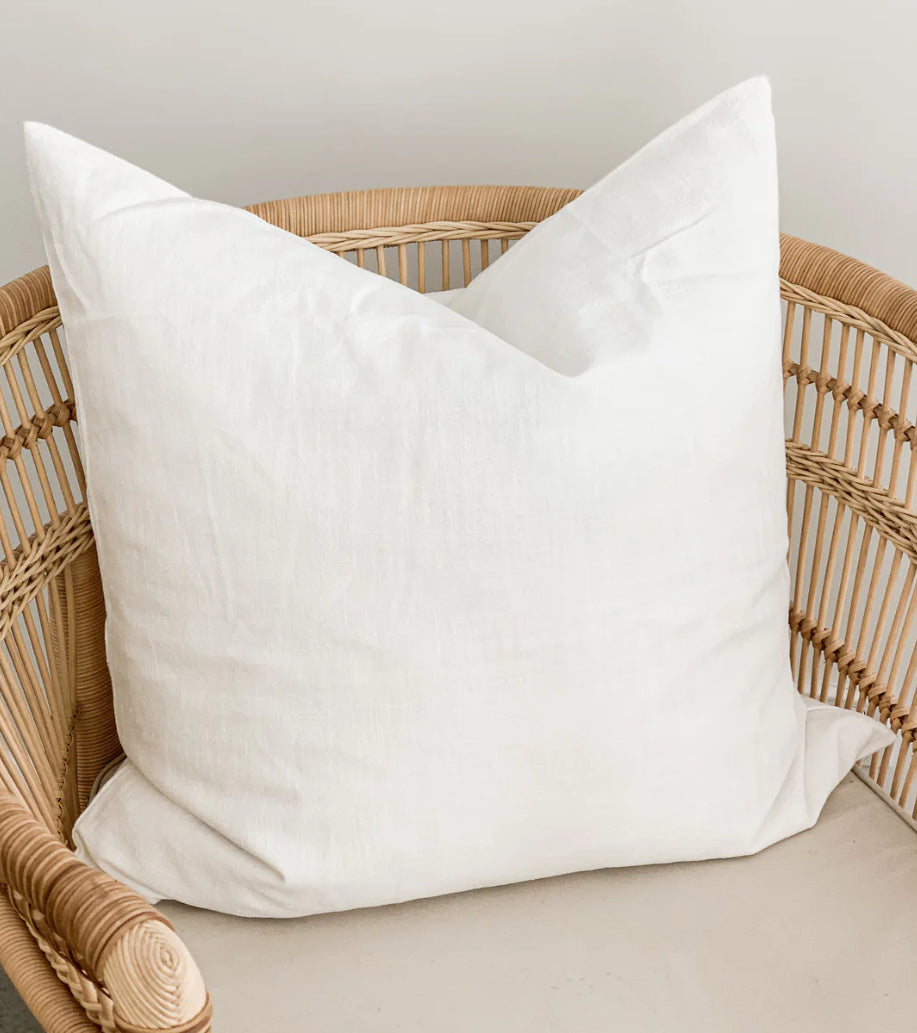Feather & Oak Ramie Euro Cushion - Chalk Cover