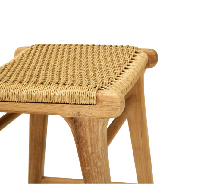 Pre Order Zen Backless Counter Stool Close Weave Sand