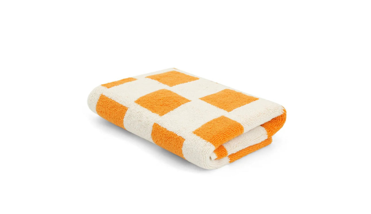 Loop Home HAND TOWEL - SAFFRON/IVORY - BRICK