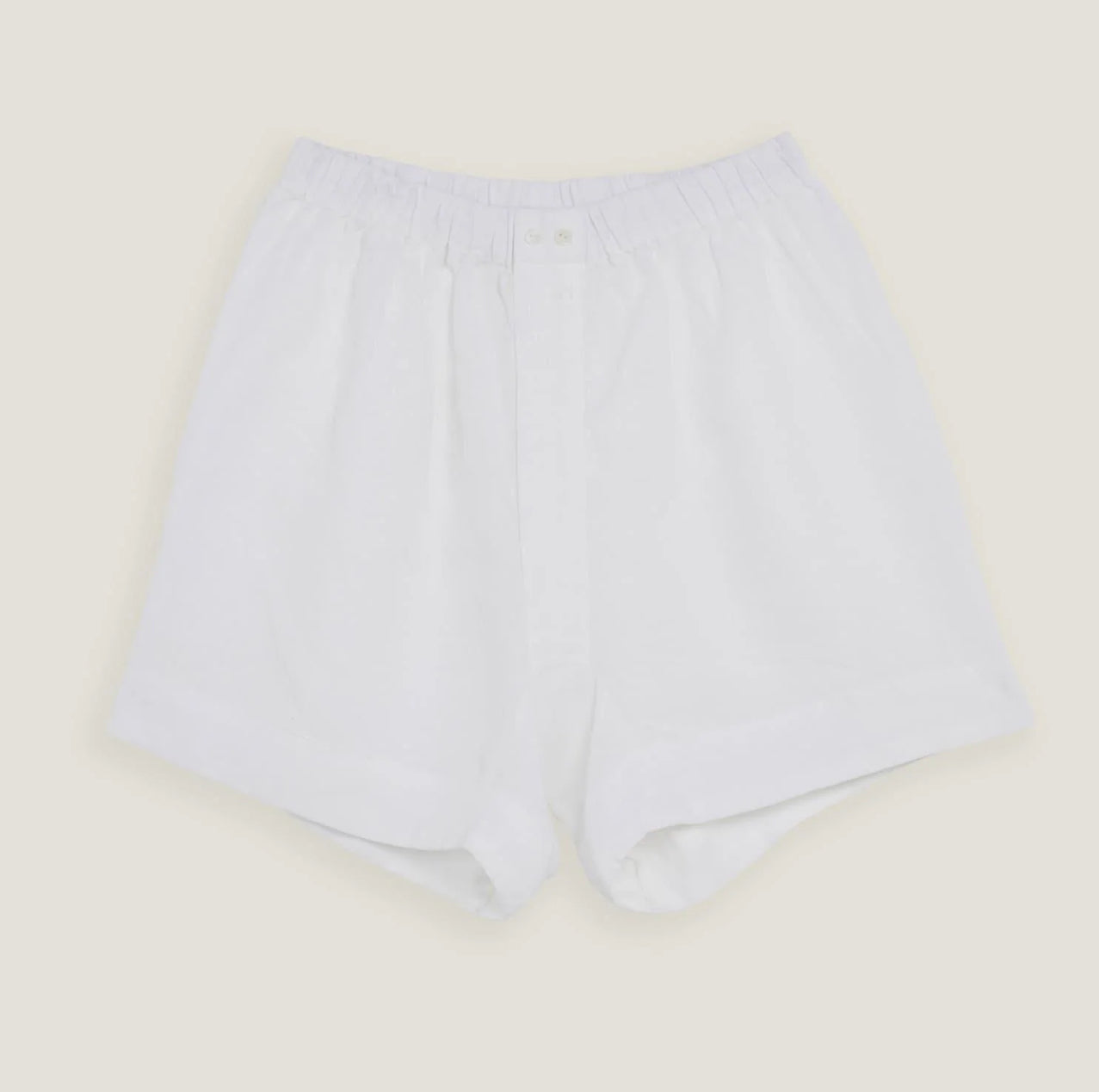 C&G Linen Shorts White Large