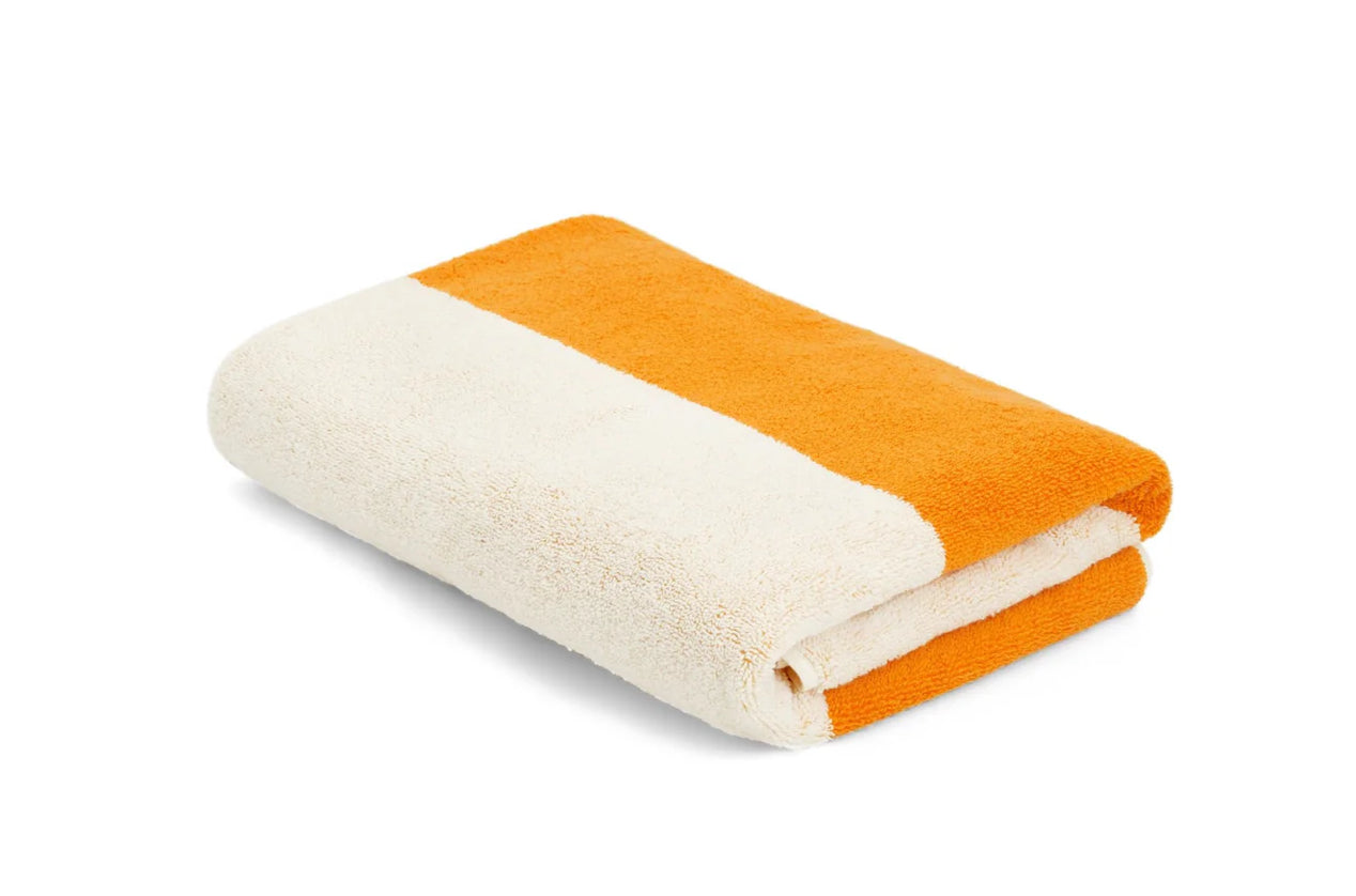 Loop Home BATH TOWEL - SAFFRON/IVORY - BLOCK