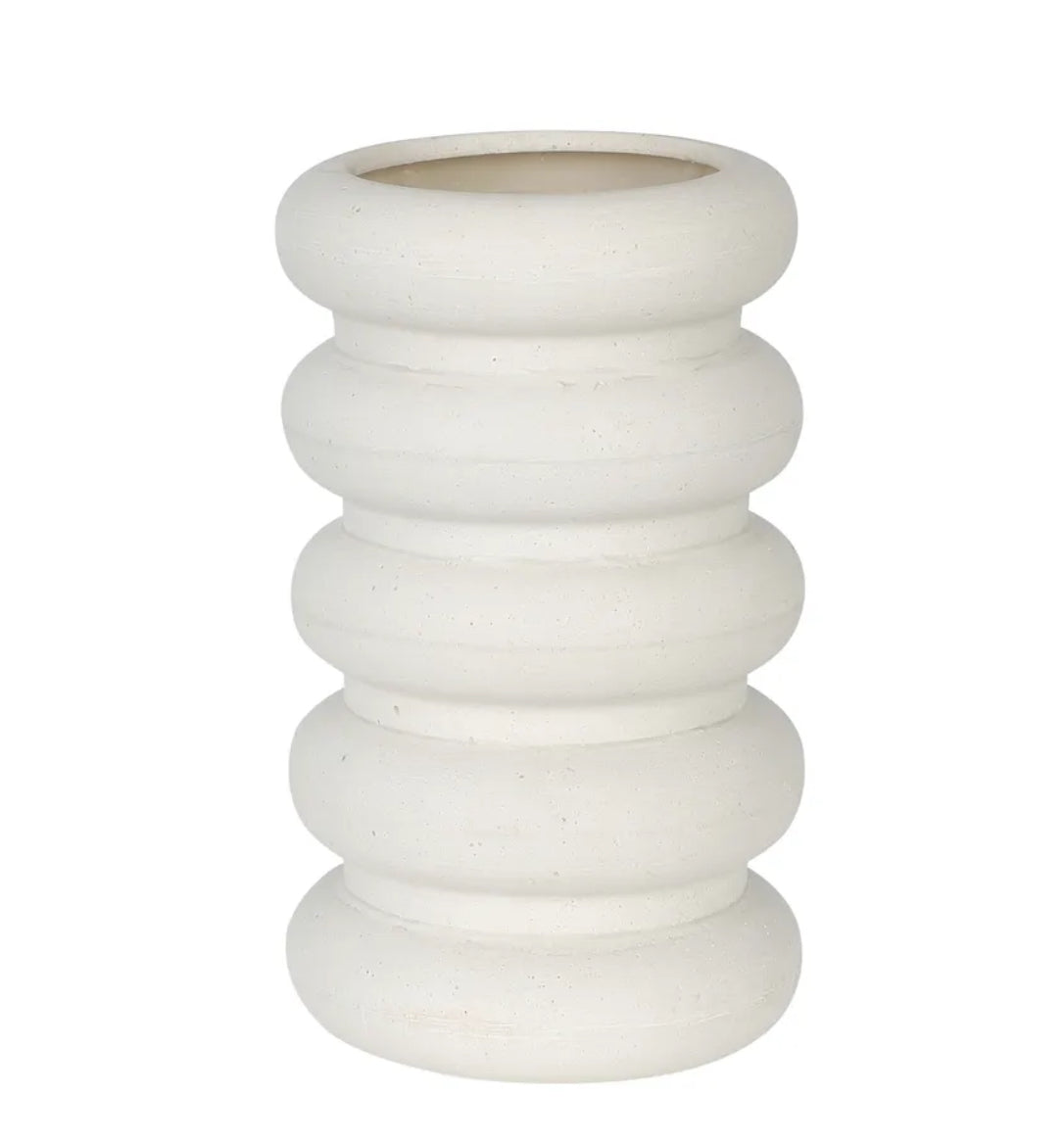 MRD HOME LITTLE FATTY VASE CHALK