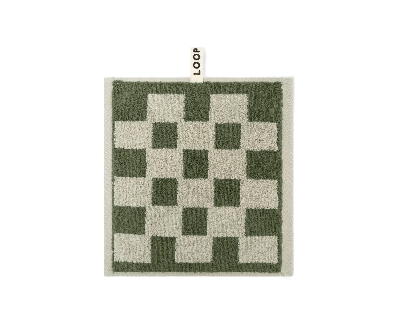 Loop Home FACE TOWEL - FOREST/SAGE - BRICK