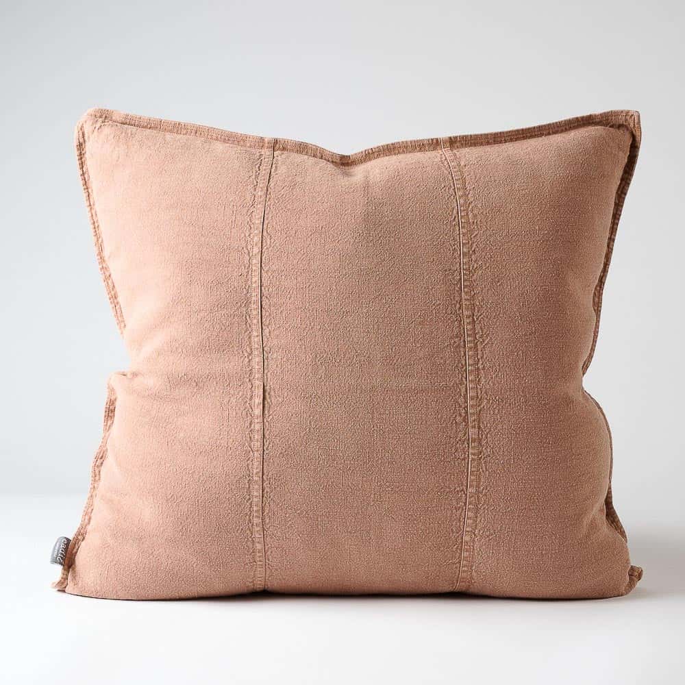 Eadie Luca Linen Cushion Clay 50cm