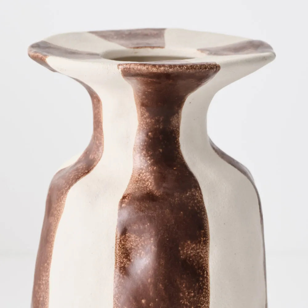 Floral Interiors Oreio Vase -Brownie