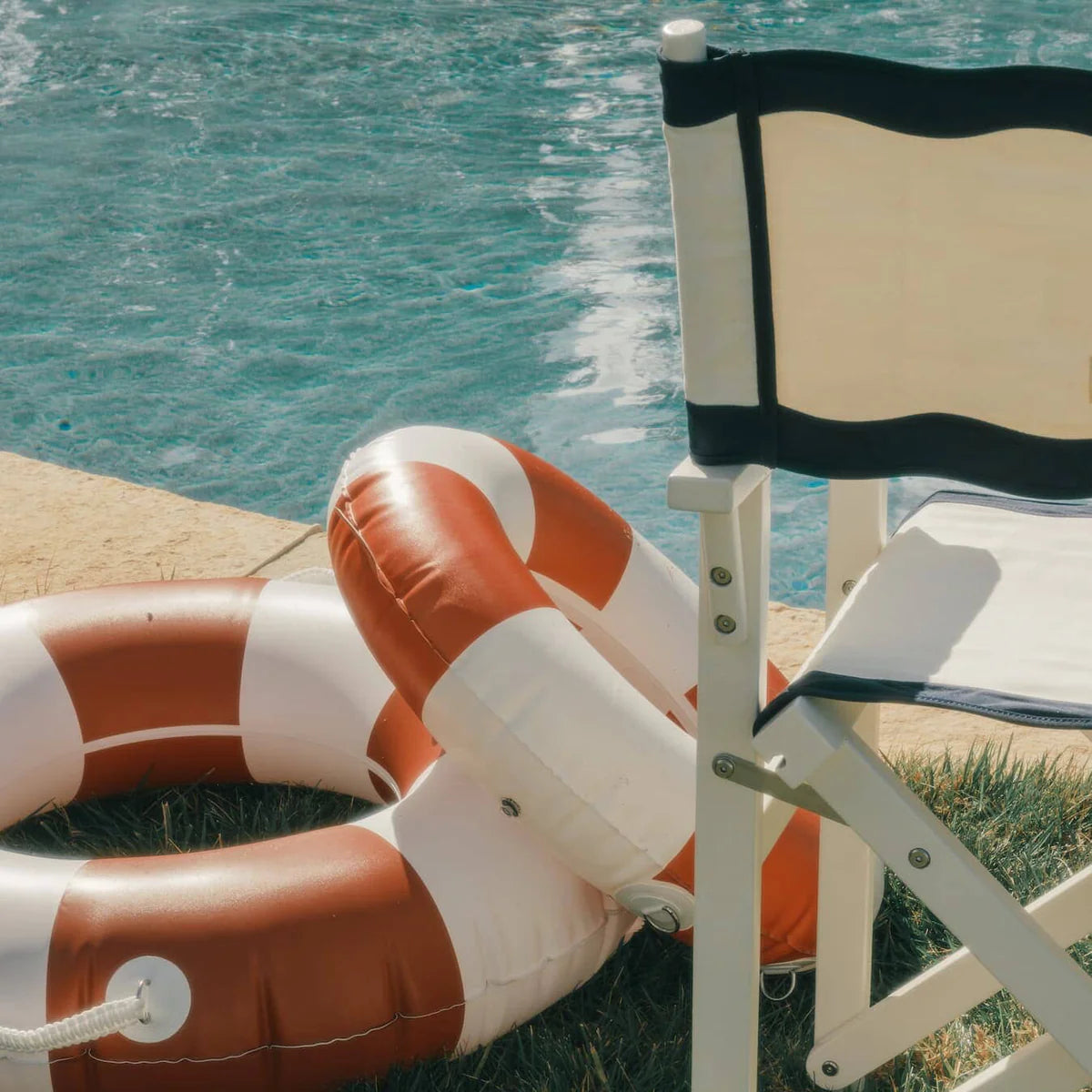 Business & Pleasure THE DIRECTORS CHAIR - TABLE HEIGHT - RIVIE WHITE