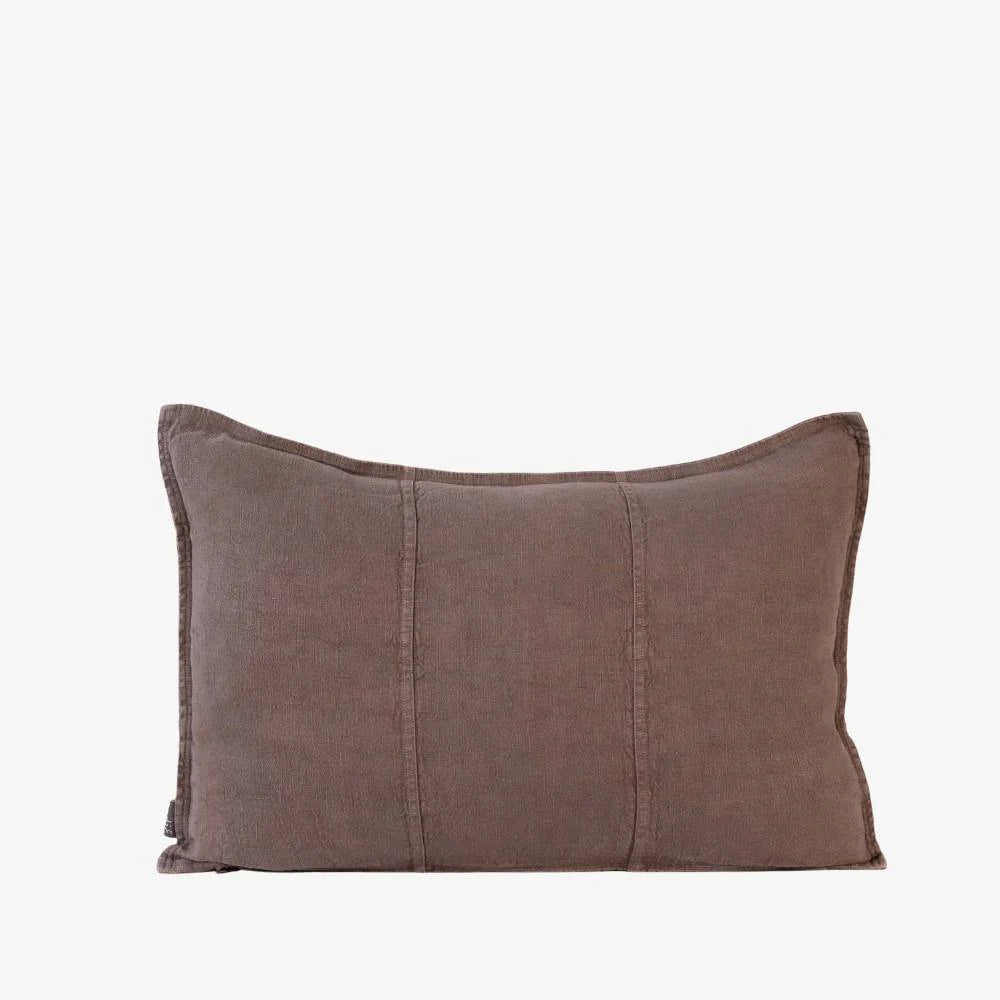 Eadie Luca Linen Cushion - Mink Oblong