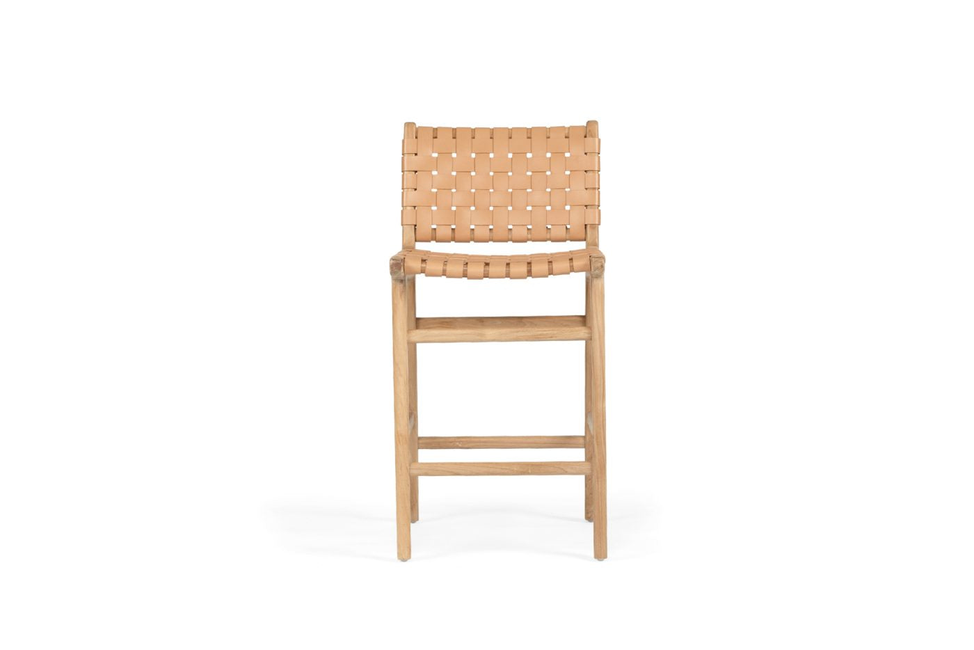 Pasadena Leather Counter Stool – Natural – Woven