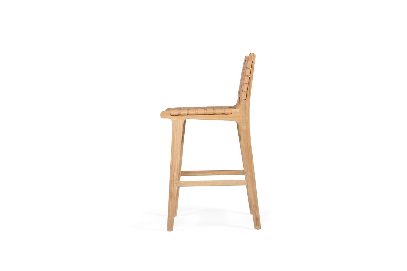 Pasadena Leather Counter Stool – Natural – Woven