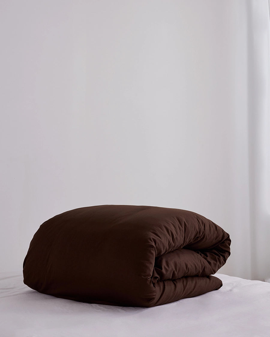 Hommey Quilt Cover - Organic Cotton Cocoa Queen