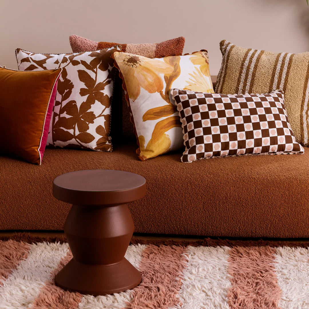 Bonnie & Neil Pedestal Side Table Chocolate