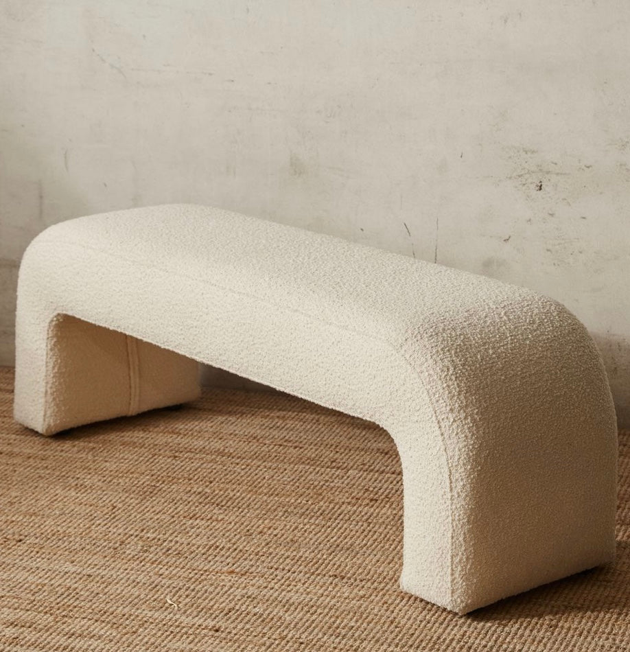 Pre Order Bernard Boucle Bench Seat | Ivory