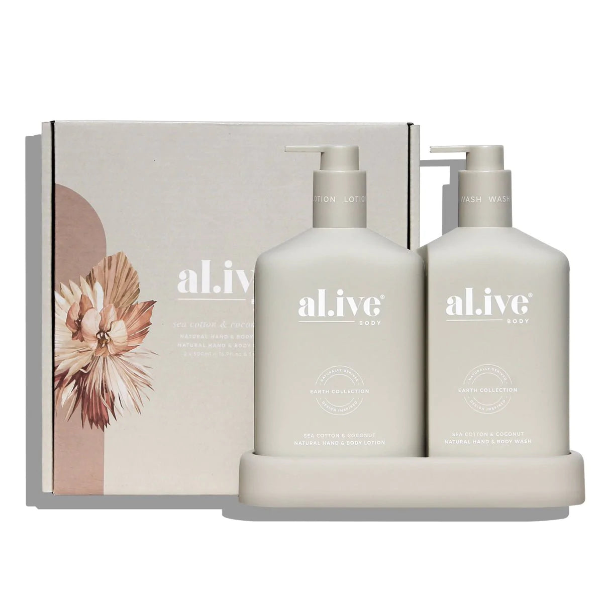 AL.IVE BODY WASH LOTION DUO SET SEA COTTON & COCONUT