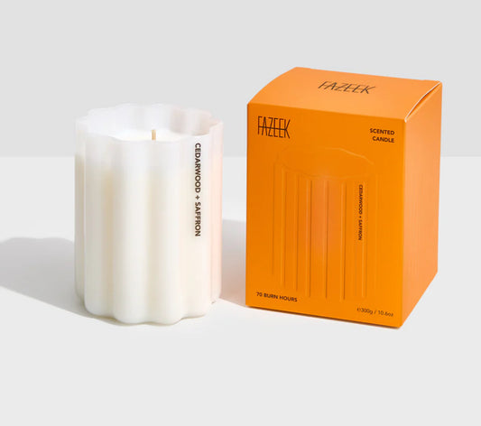 Fazeek WAVE CANDLE - CEDARWOOD + SAFFRON