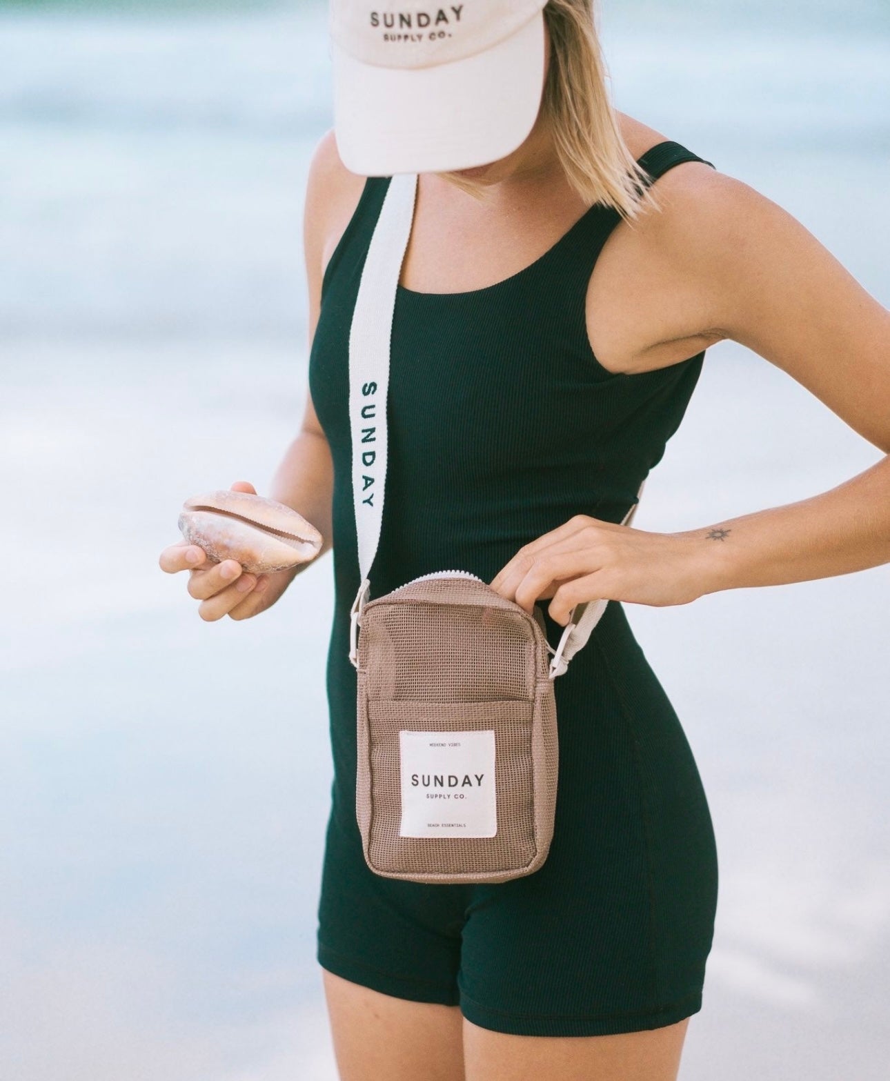 Sundays Supply Co Husk Mesh Crossbody Bag