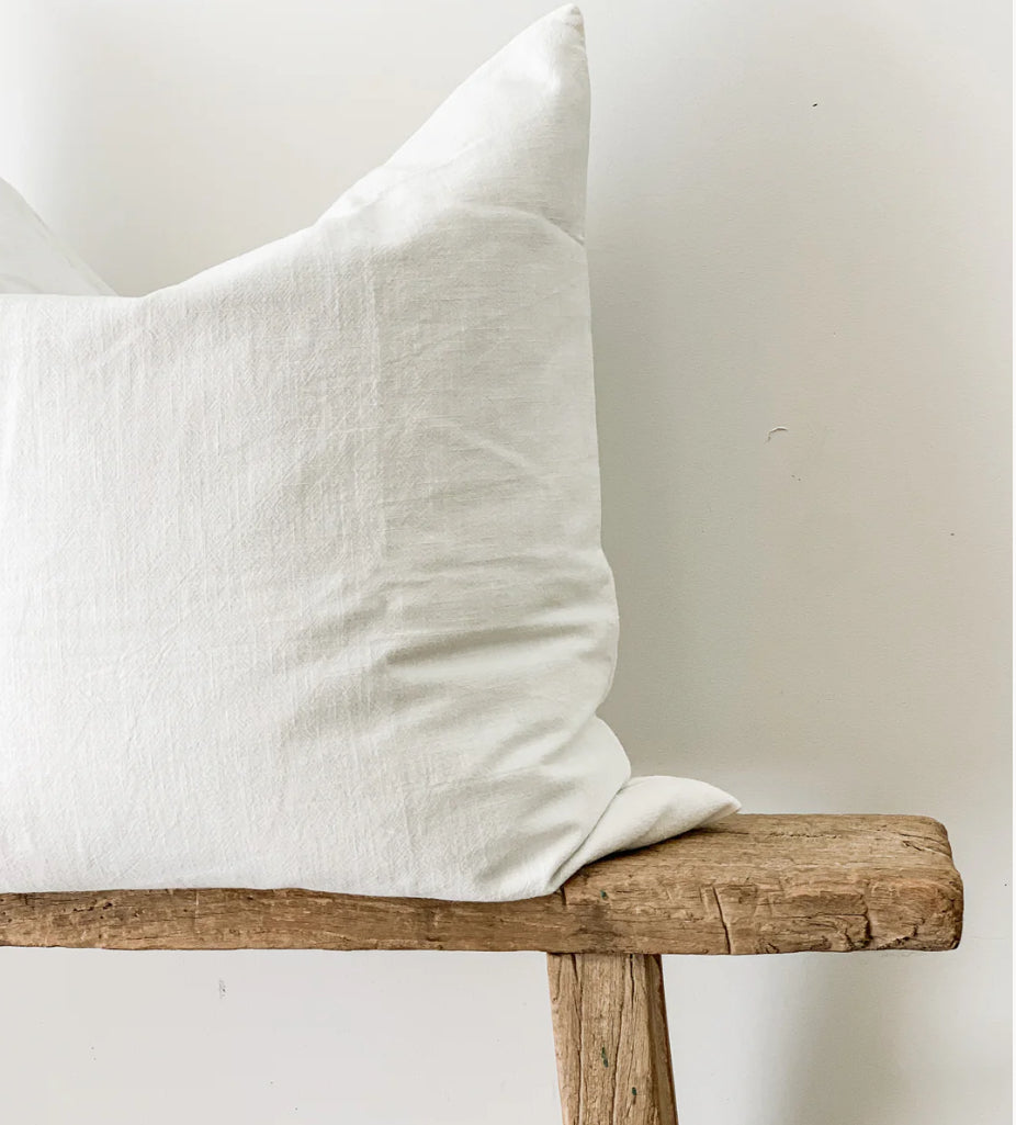 Feather & Oak Ramie Euro Cushion - Chalk Cover