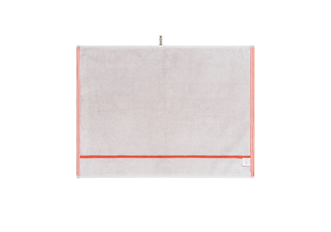 Loop Home BATH MAT - TERRACOTTA/STONE - PINSTRIPE
