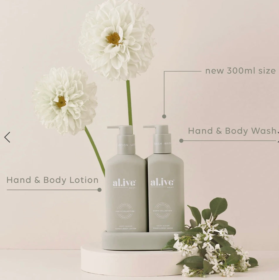 Al.ive Body Duo Wash & Lotion 
IVORY BLOOM 2X300ML