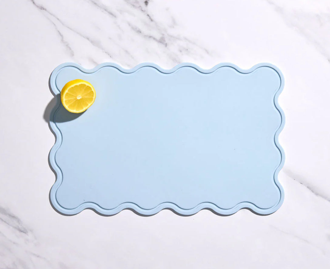 Styld STYLD. Chop. (Set of 2) Swirl + Solid Azure