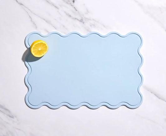Styld STYLD. Chop. (Set of 2) Swirl + Solid Azure