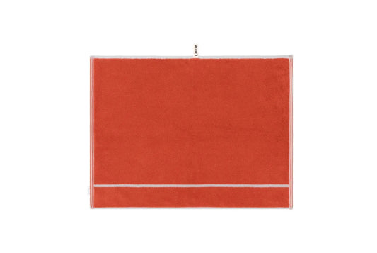 Loop Home BATH MAT - TERRACOTTA/STONE - PINSTRIPE