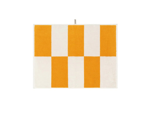 Loop Home BATH MAT - SAFFRON/IVORY - BLOCK