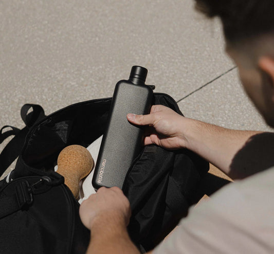 Memo Bottle Slim Stainless Steel Black 600ml