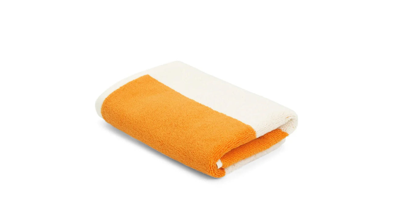 Loop Home HAND TOWEL - SAFFRON/IVORY - BLOCK