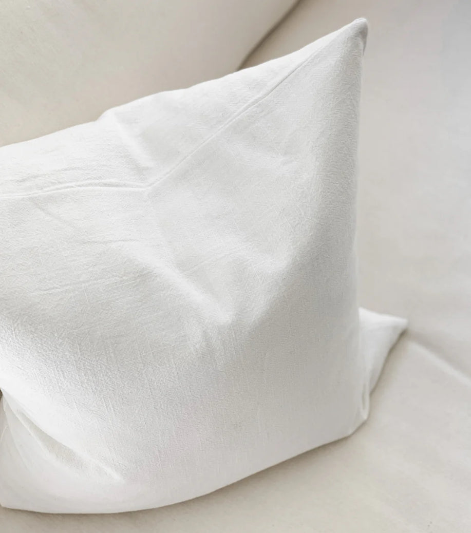 Feather & Oak Ramie Standard Cushion - Chalk