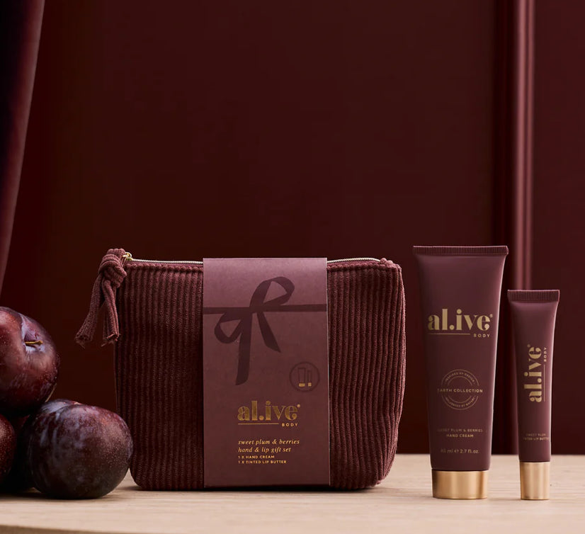 Al.ive Body 
hand & lip gift set
SWEET PLUM & BERRIES