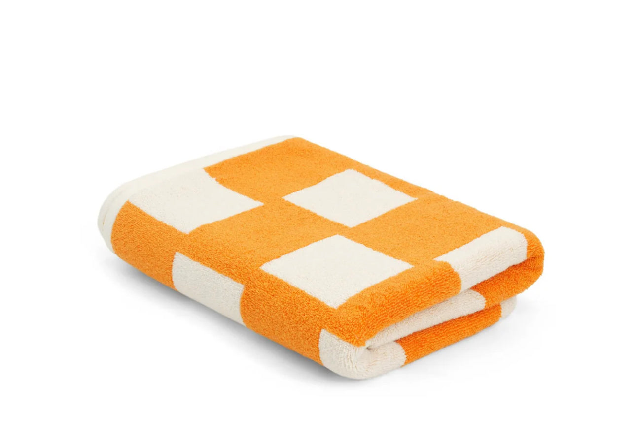 Loop Home BATH SHEET - SAFFRON/IVORY - BRICK