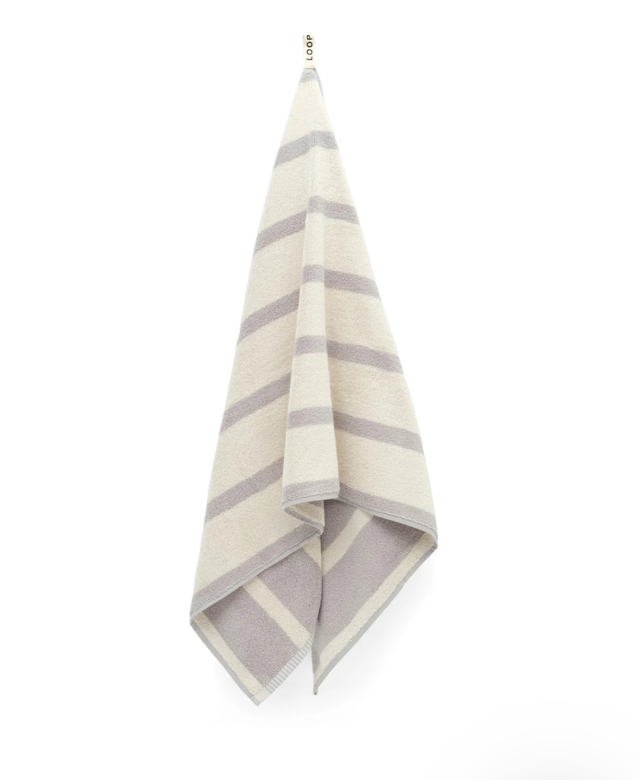 Loop Home HAND TOWEL - BUTTER/STONE - BOLD STRIPE