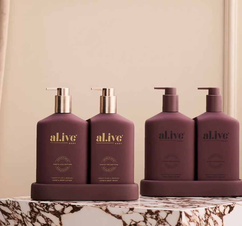 Al.ive Body transformative wash & lotion duo
SWEET PLUM & BERRIES