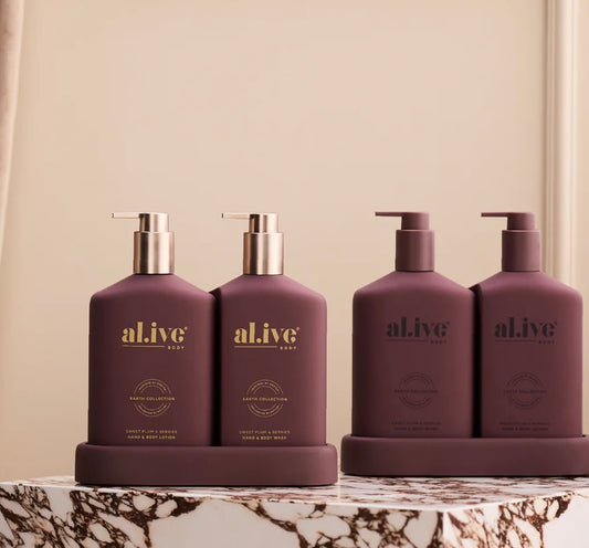 Al.ive Body transformative wash & lotion duo
SWEET PLUM & BERRIES