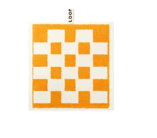 Loop Home FACE TOWEL - SAFFRON/IVORY - BRICK