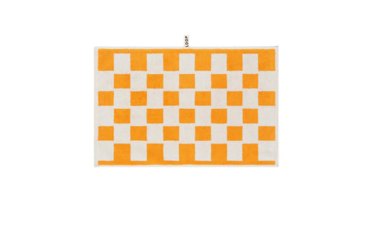 Loop Home HAND TOWEL - SAFFRON/IVORY - BRICK