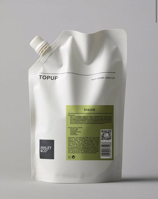Ashley & Co Topup In Sink Dishwash 1Litre