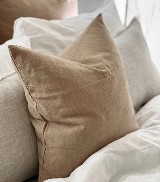 Feather & Oak Ramie Standard Cushion - Husk