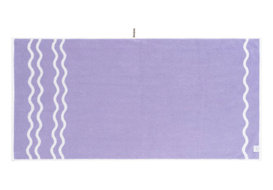 Loop Home BATH TOWEL - LILAC/IVORY - WAVE