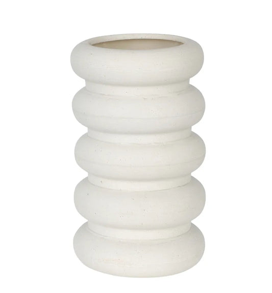 MRD HOME LITTLE FATTY VASE CHALK
