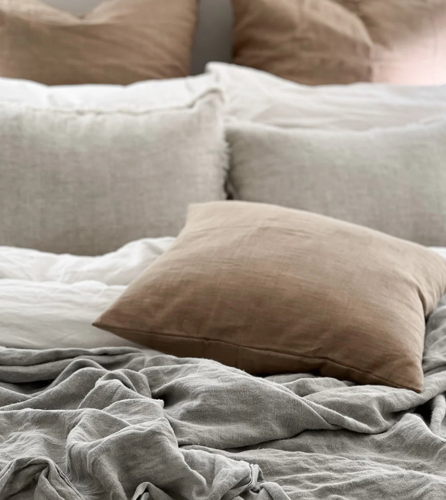 Feather & Oak Ramie Euro Cushion - Husk