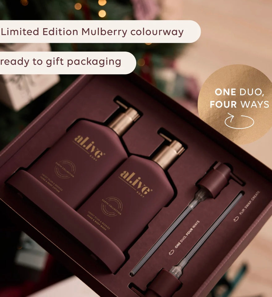 Al.ive Body transformative wash & lotion duo
SWEET PLUM & BERRIES