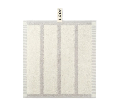 Loop Home FACE TOWEL - BUTTER/STONE - BOLD STRIPE