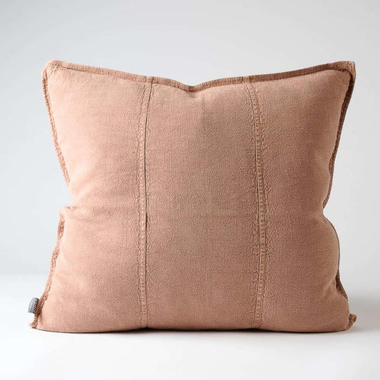 Eadie Luca Linen Cushion Clay 50cm