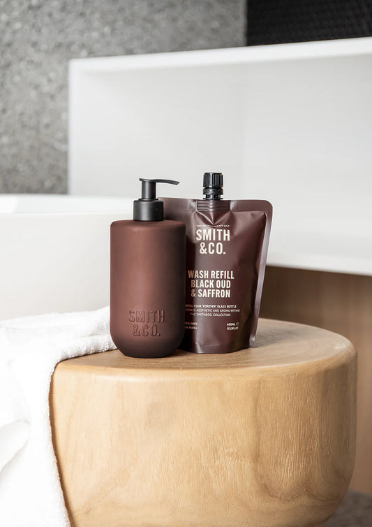 Smith & Co Black Oud & Saffron Wash Refill 400ml