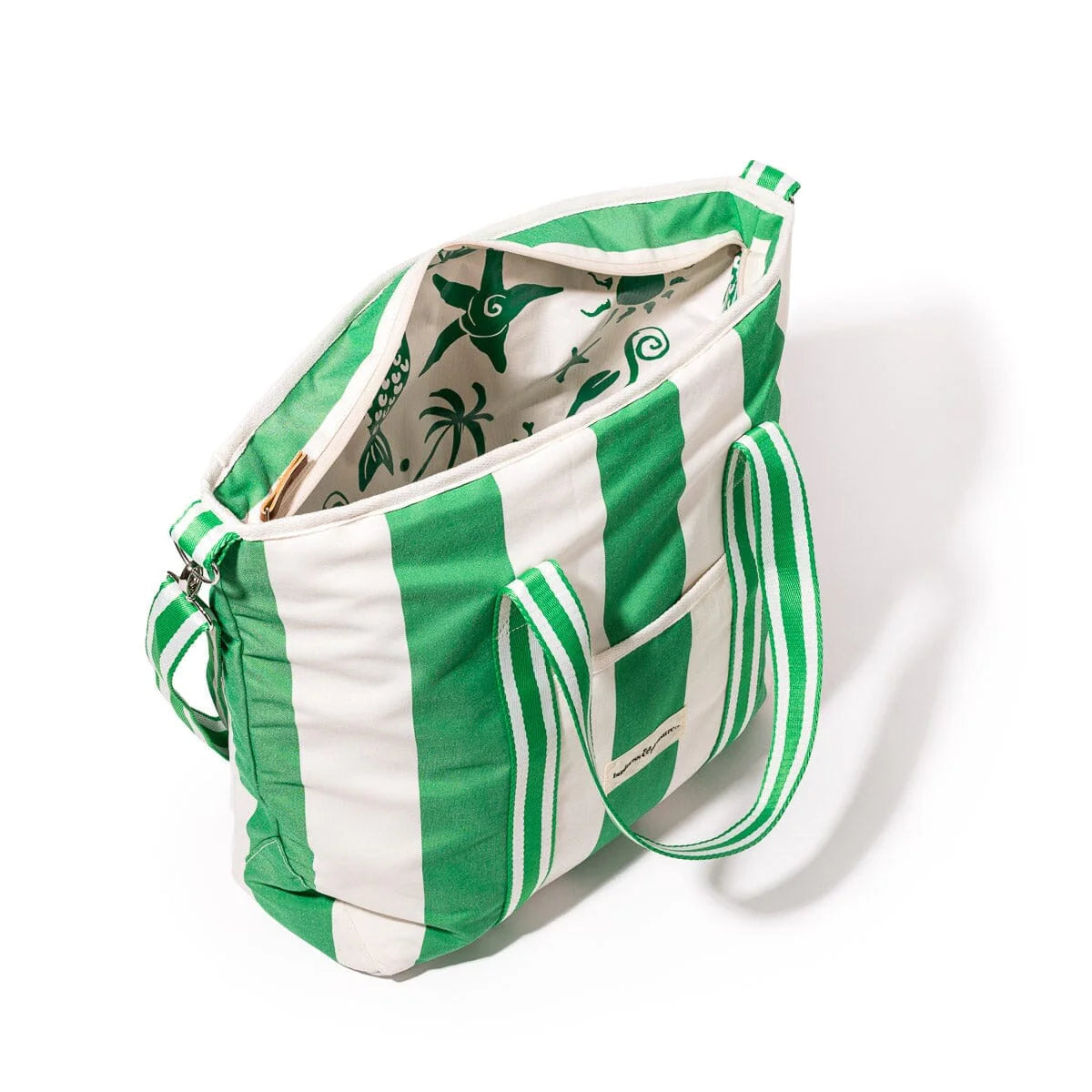 Business & Pleasure THE COOLER TOTE BAG - CREW CANYON GREEN STRIPE