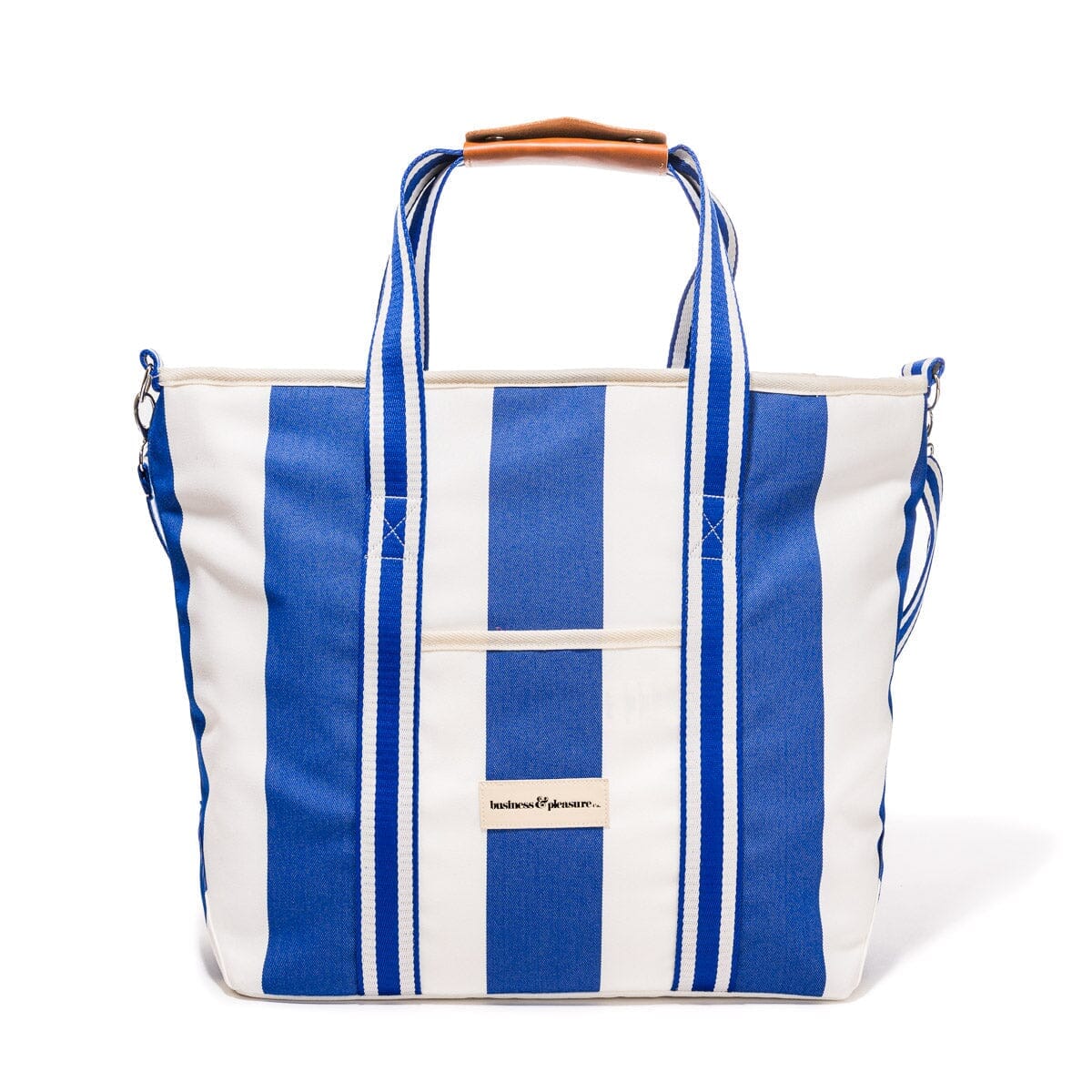 Business & Pleasure THE COOLER TOTE BAG - CREW MEDITERRANEAN BLUE STRIPE