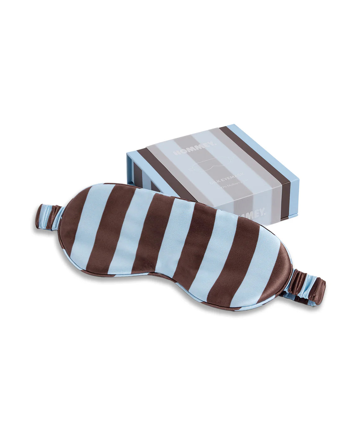 Hommey Silk Eye Mask -Iced Chocolate Stripe