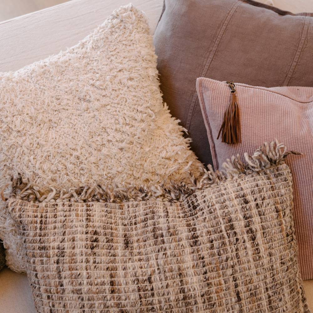 Eadie Luca Linen Cushion Mink 50cm